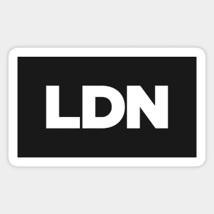 LDN - London proud city print - white Sticker